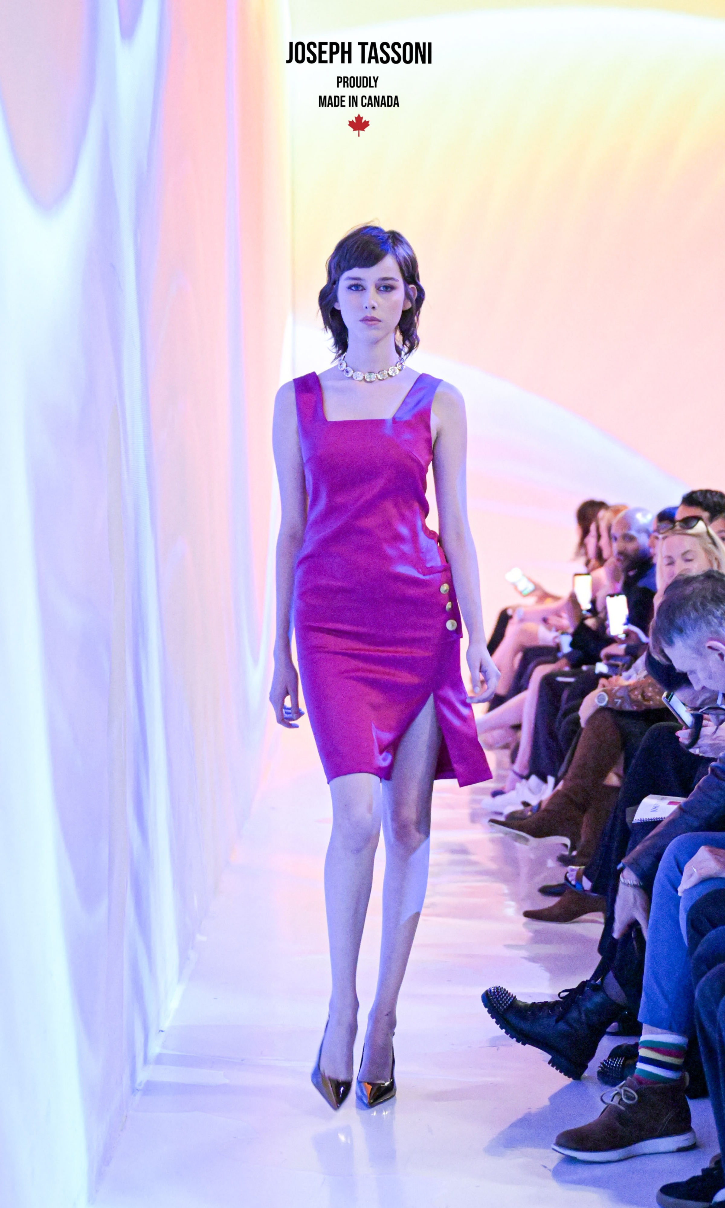 Joseph Tassoni Square Neck Cocktail Dress