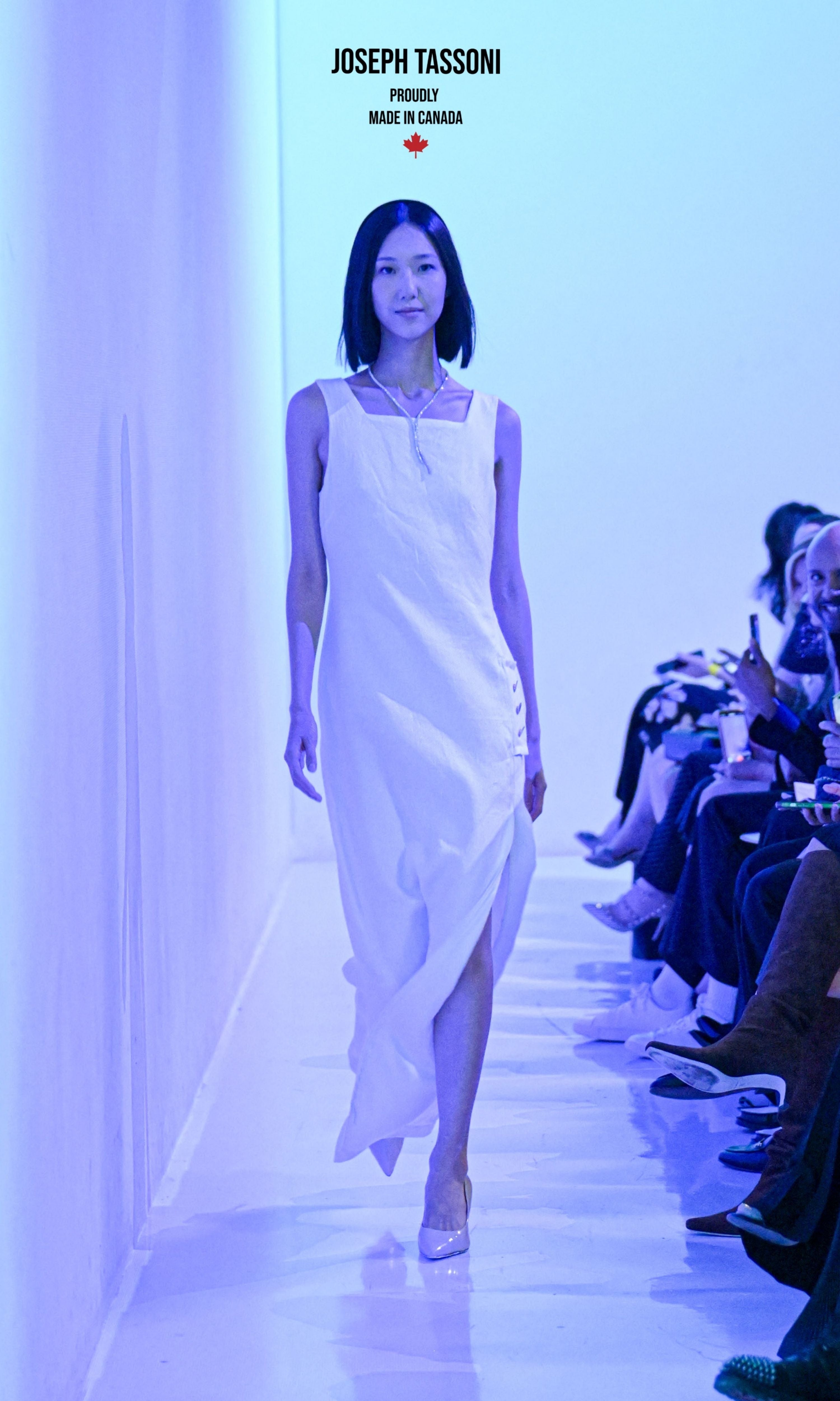 Joseph Tassoni Full-Length Square Neck Linen Dress