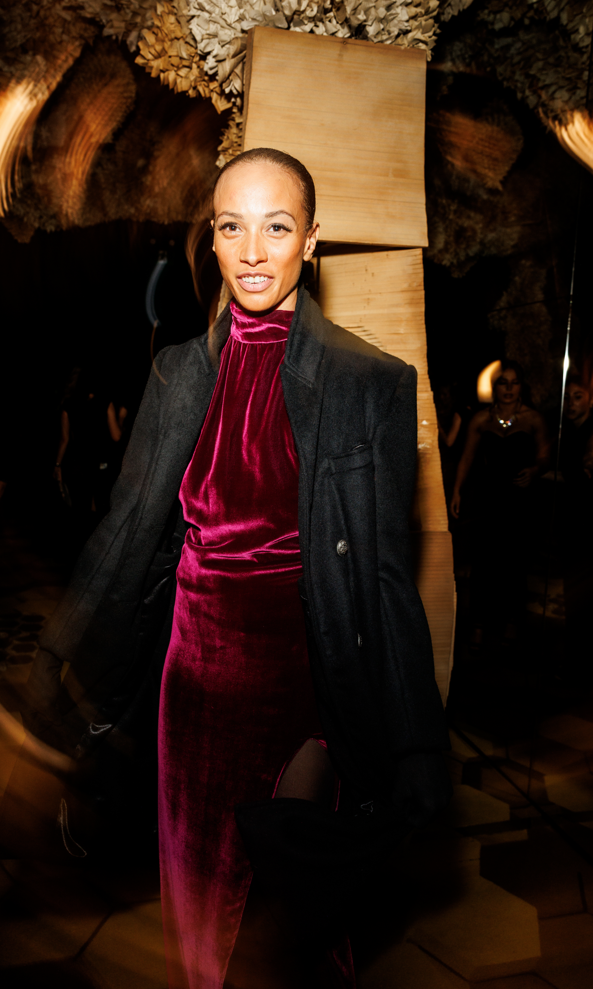 Joseph Tassoni Opulent Full-Length Halter Silk Velvet Dress