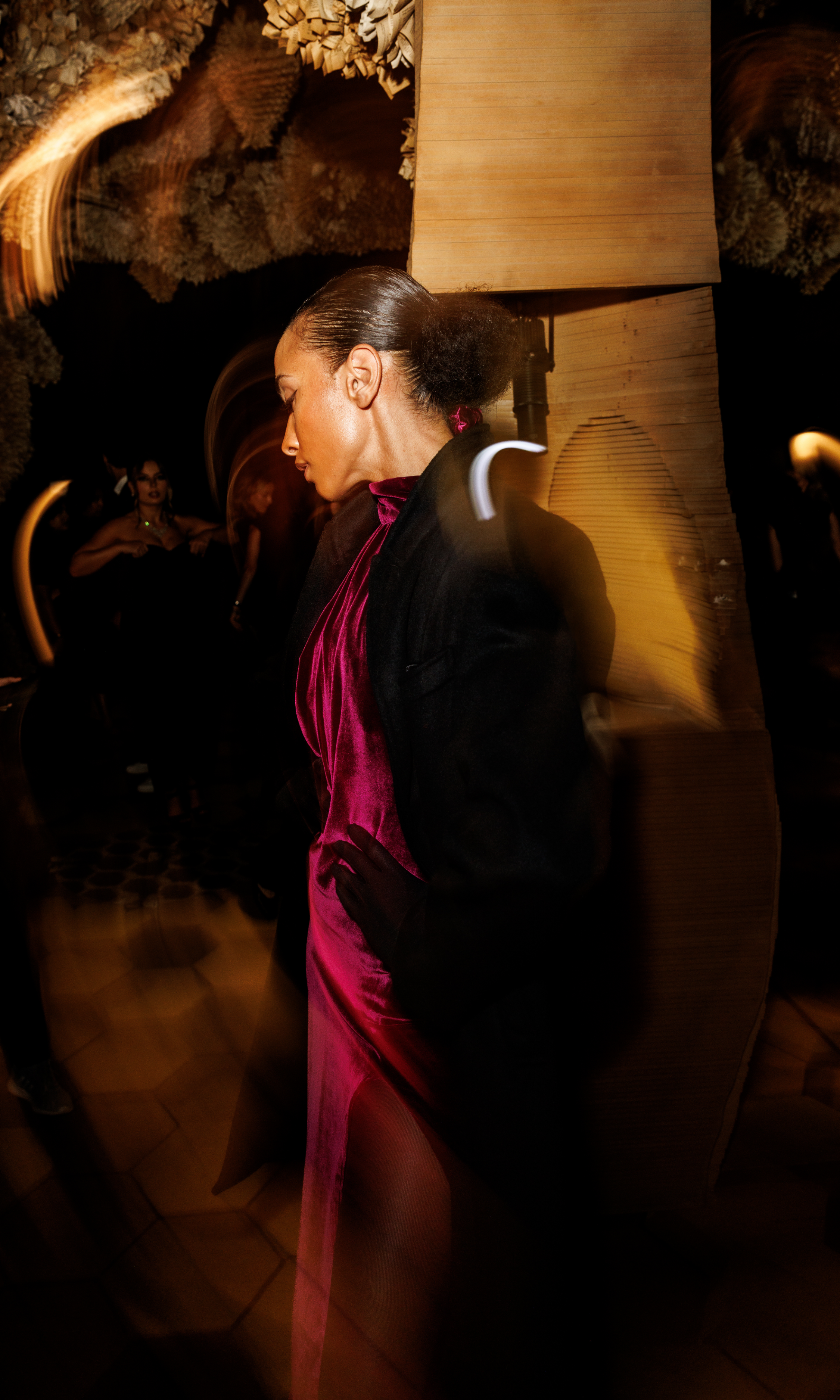 Joseph Tassoni Opulent Full-Length Halter Silk Velvet Dress