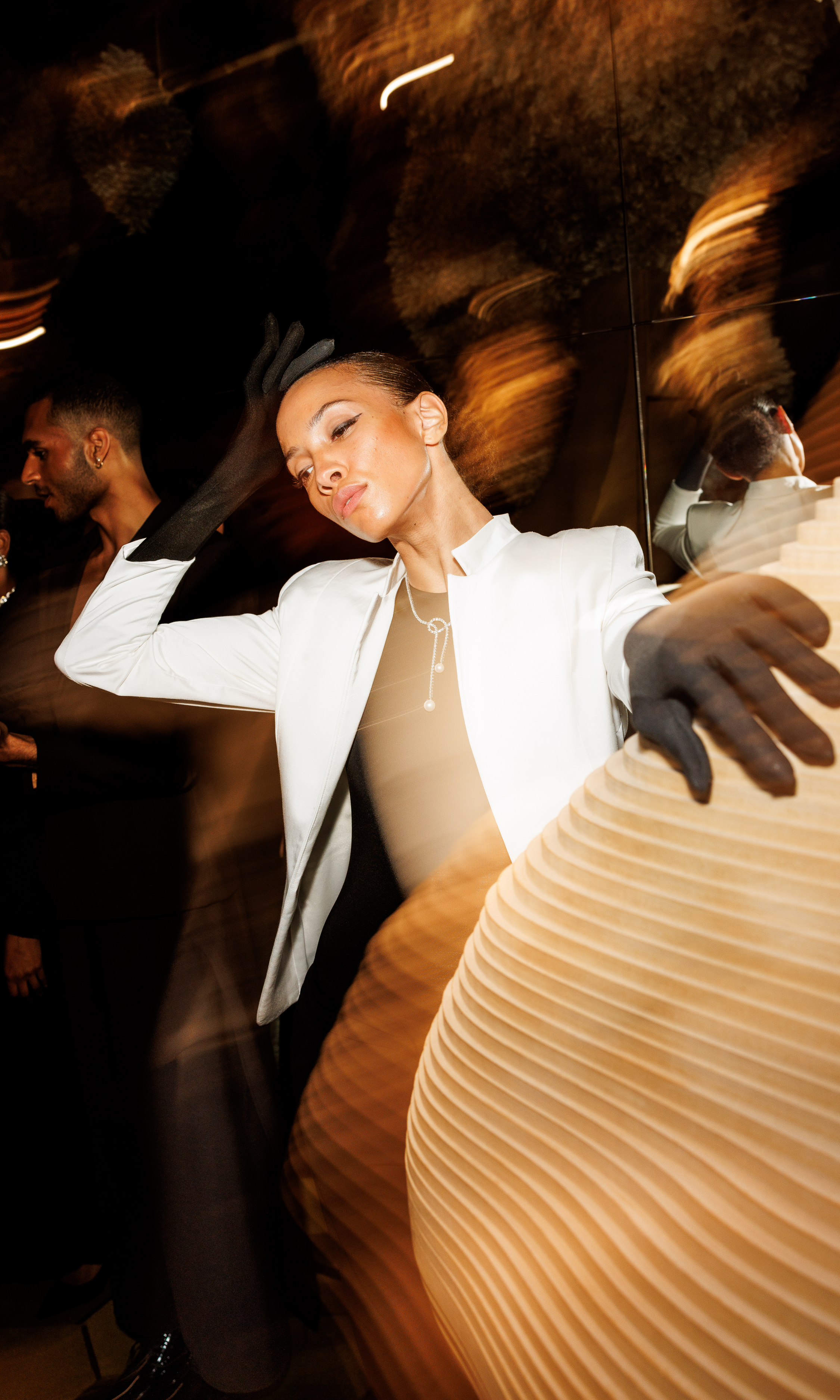 The Joseph Tassoni Ladies Blazer paired with Lower-Rise Dress Pants