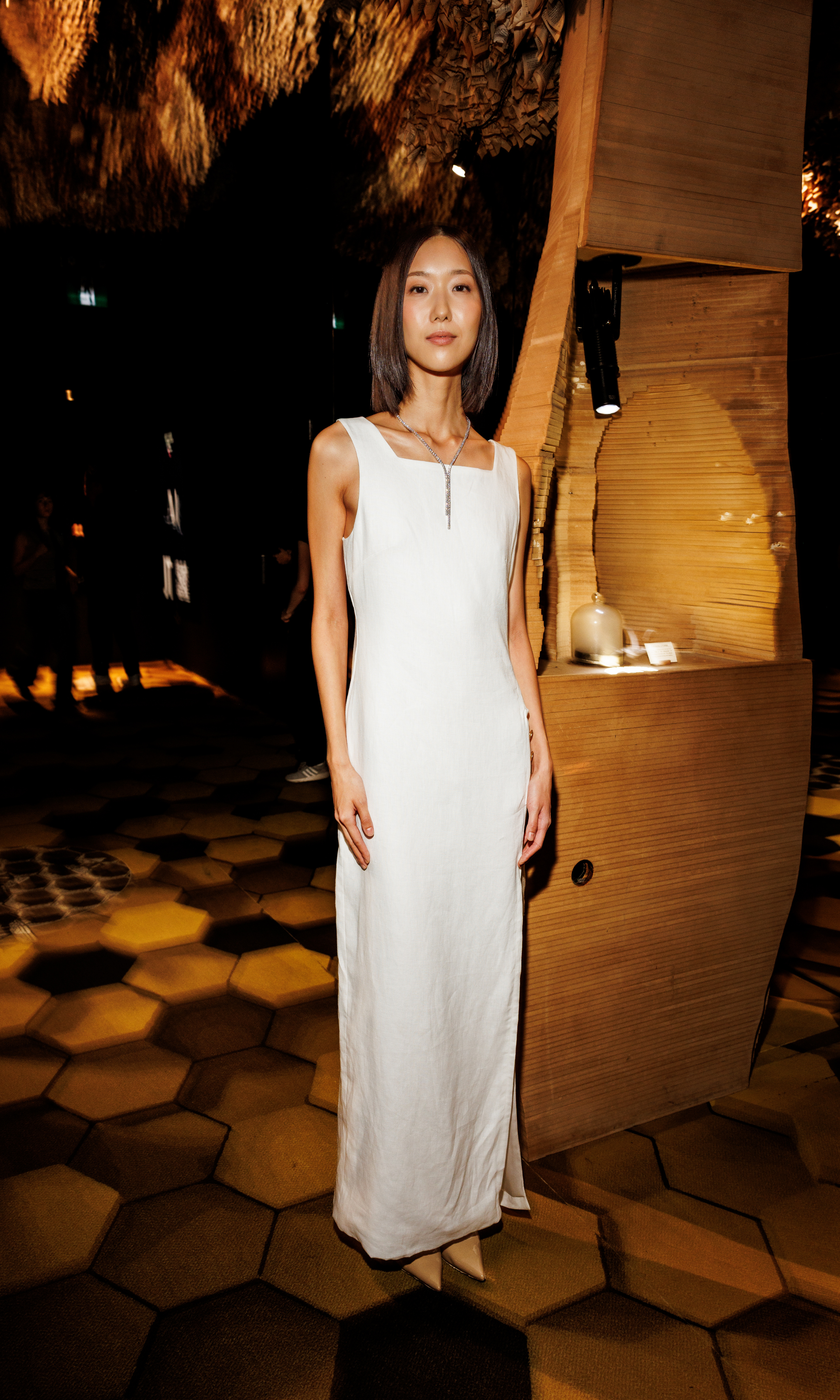 Joseph Tassoni Full-Length Square Neck Linen Dress