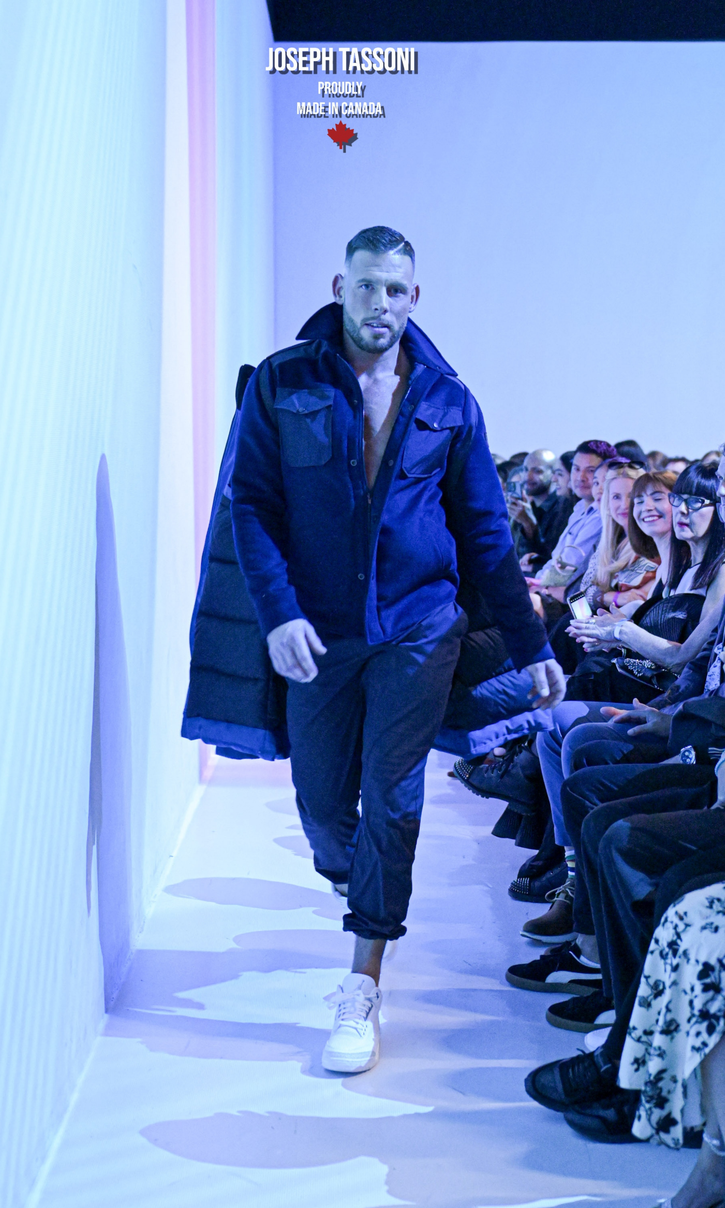 The Joseph Tassoni Men’s Wool Short Jacket with Nylon Detailing