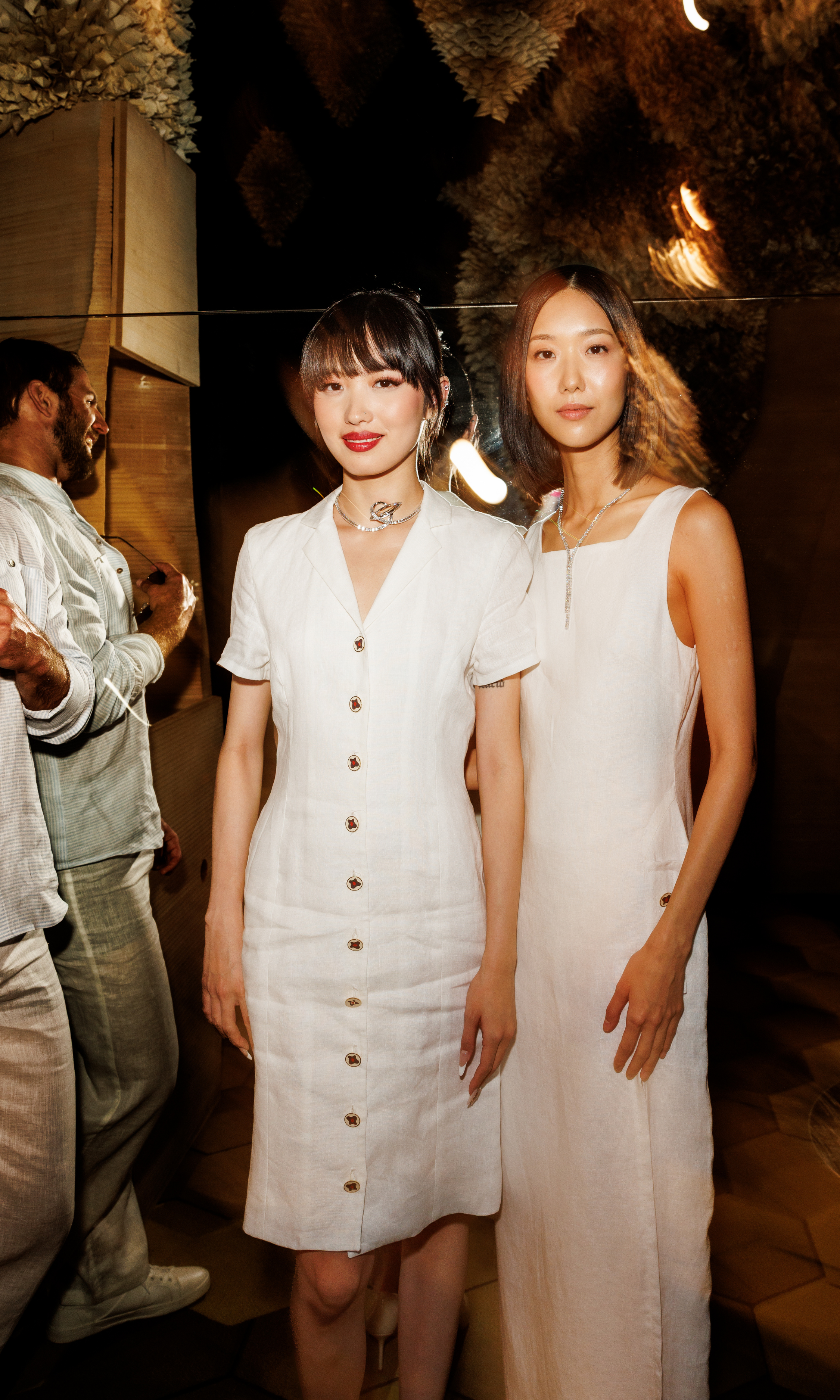 Joseph Tassoni Lapel Full Button-Down Linen Dress