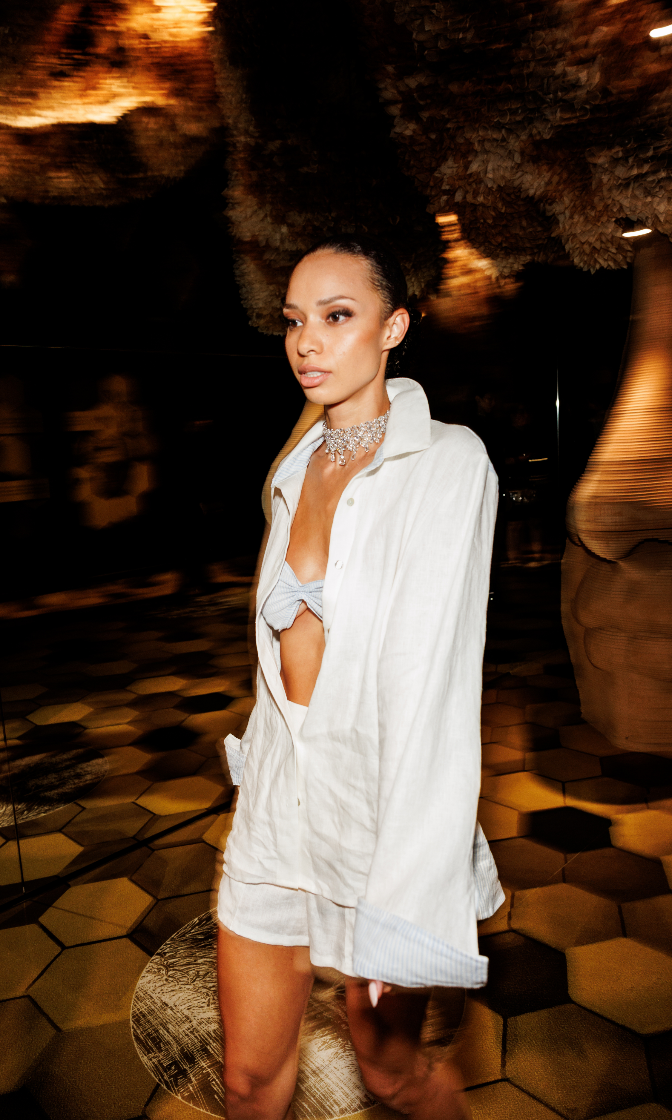 Joseph Tassoni Contrast Linen Shirt with Linen Short