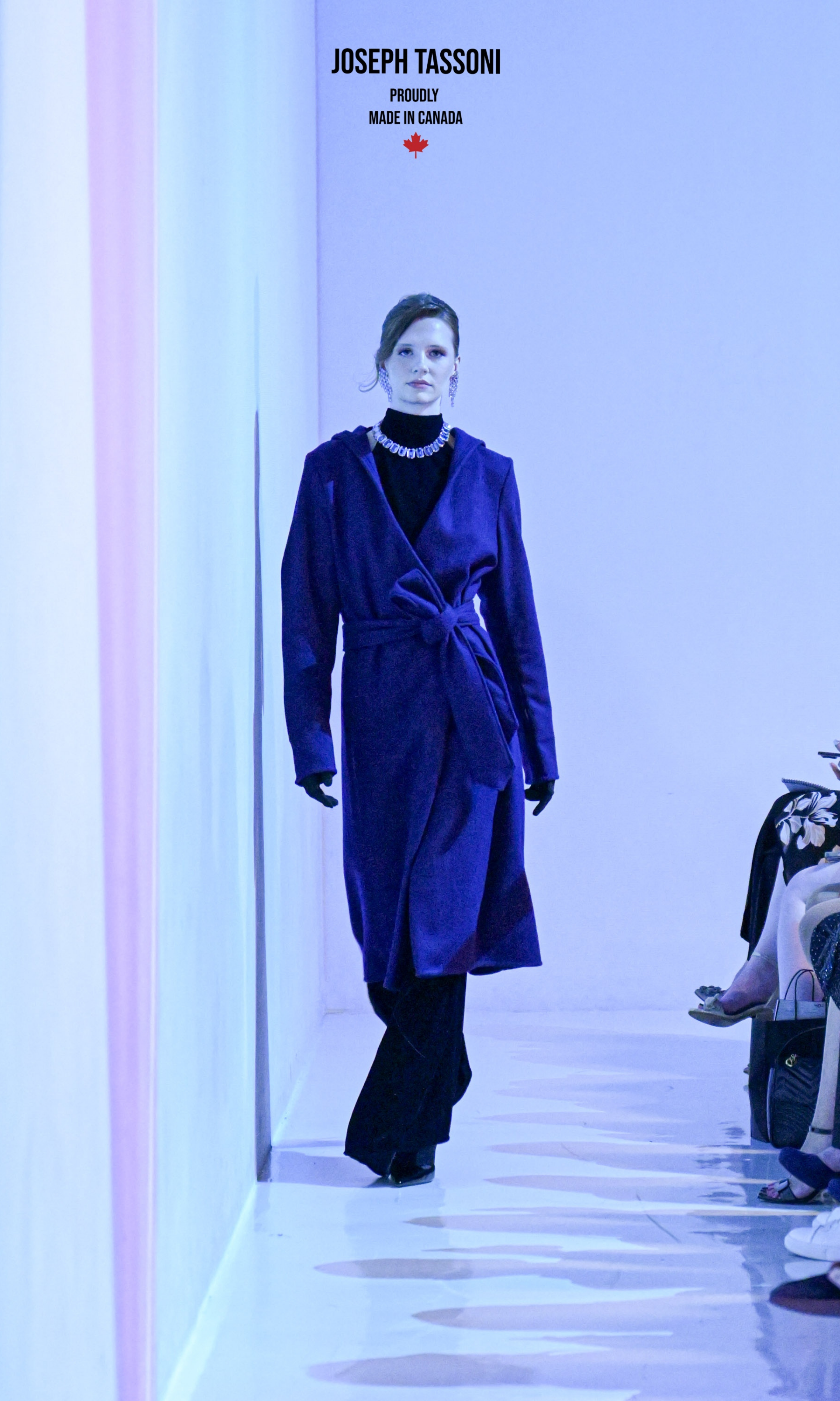 The Joseph Tassoni Ladies Hooded Wrap Coat