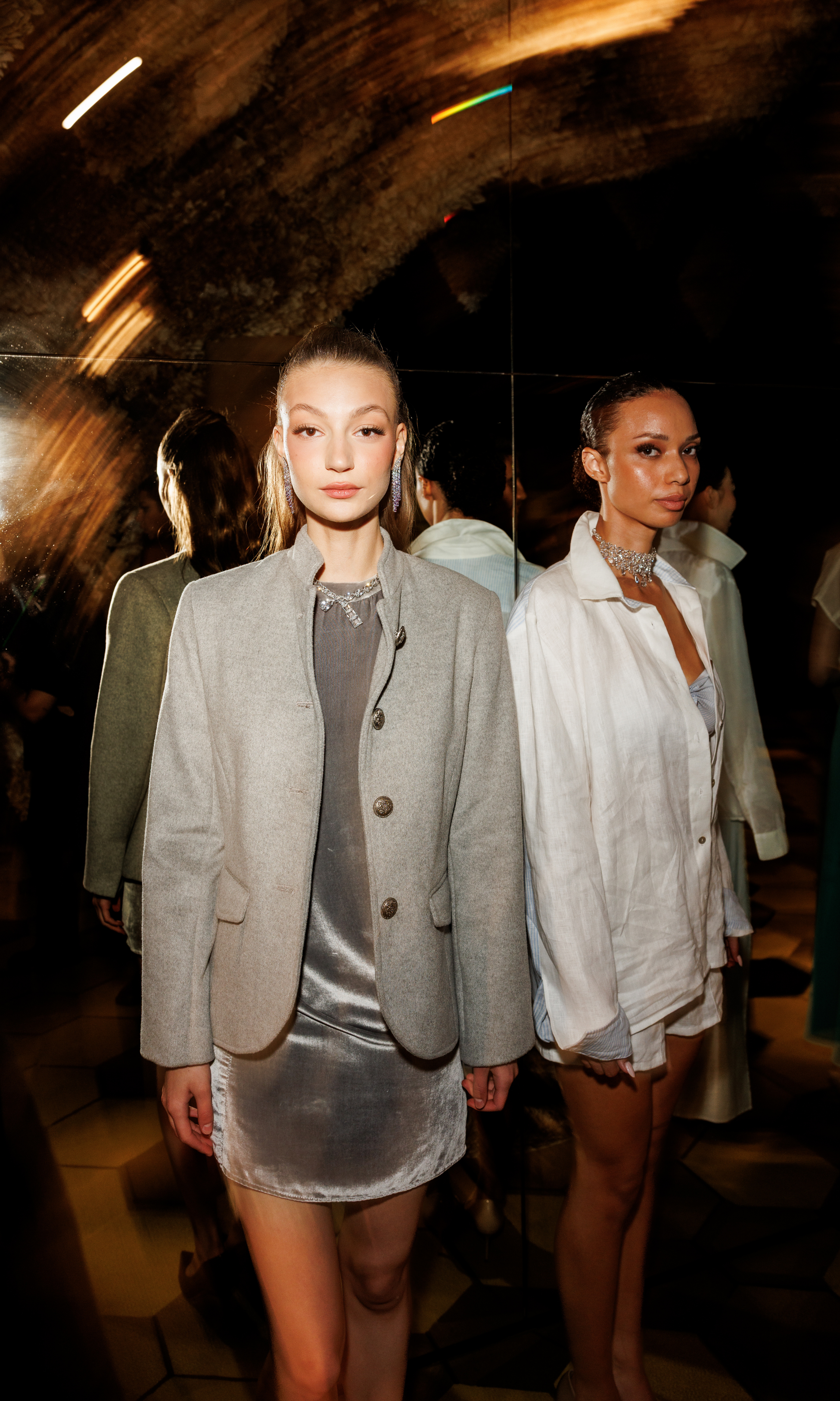 The Joseph Tassoni Ladies City Blazer paired with a Silk Velvet A-Line Dress