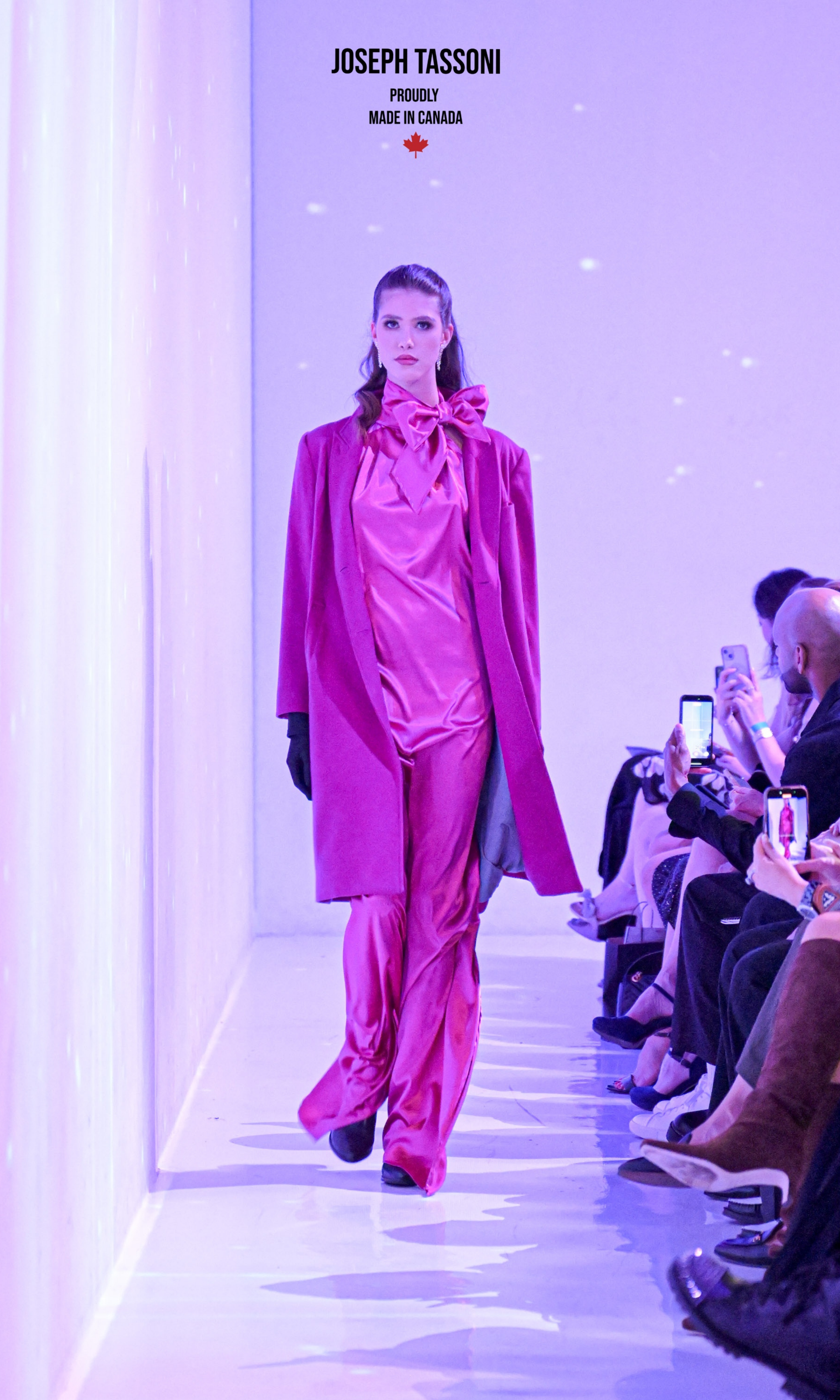 Joseph Tassoni Ladies Double-Breasted 3/4 Length Coat