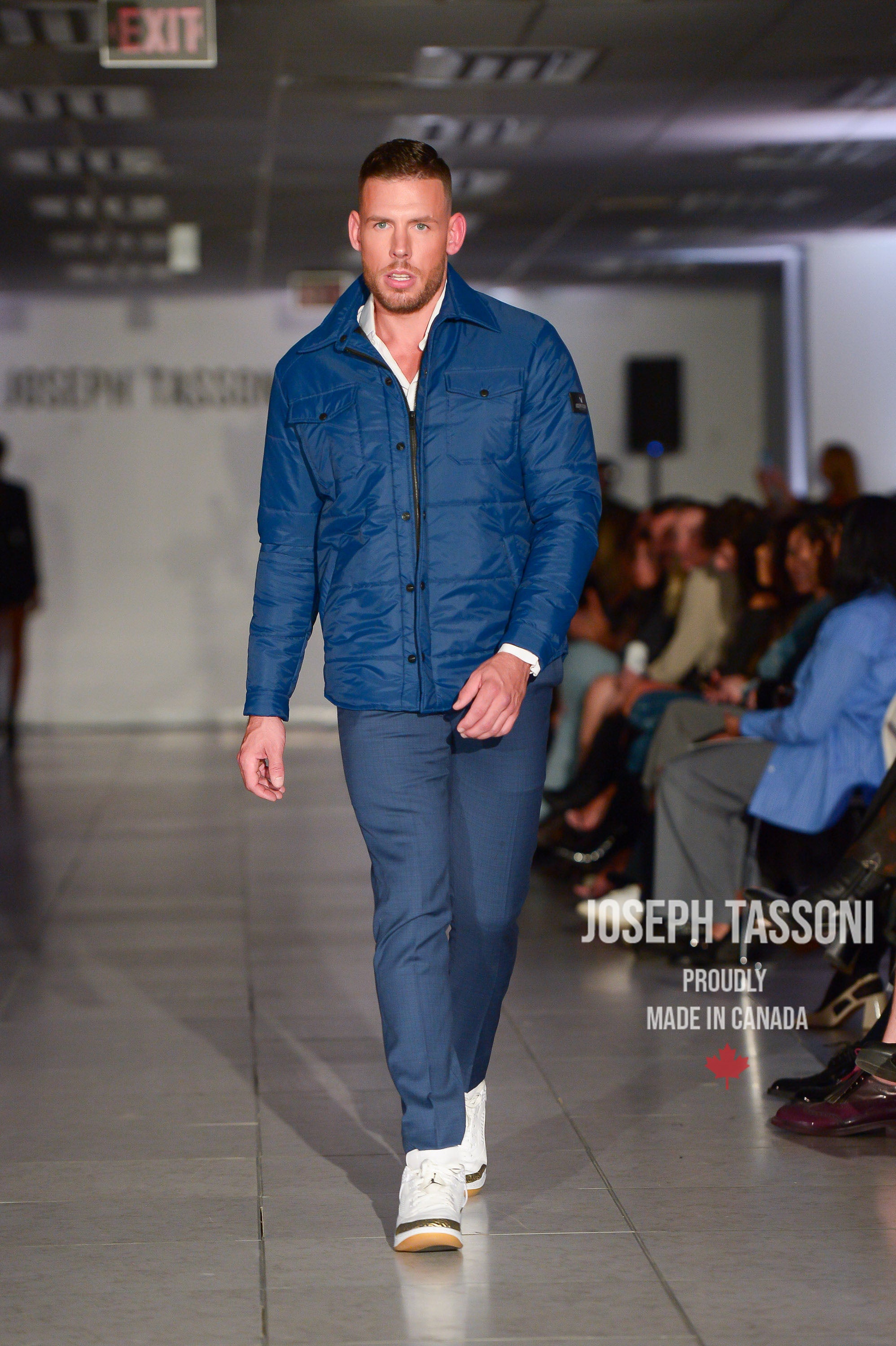 Joseph Tassoni Quilted Men’s Classic Nylon Shirt Jacket