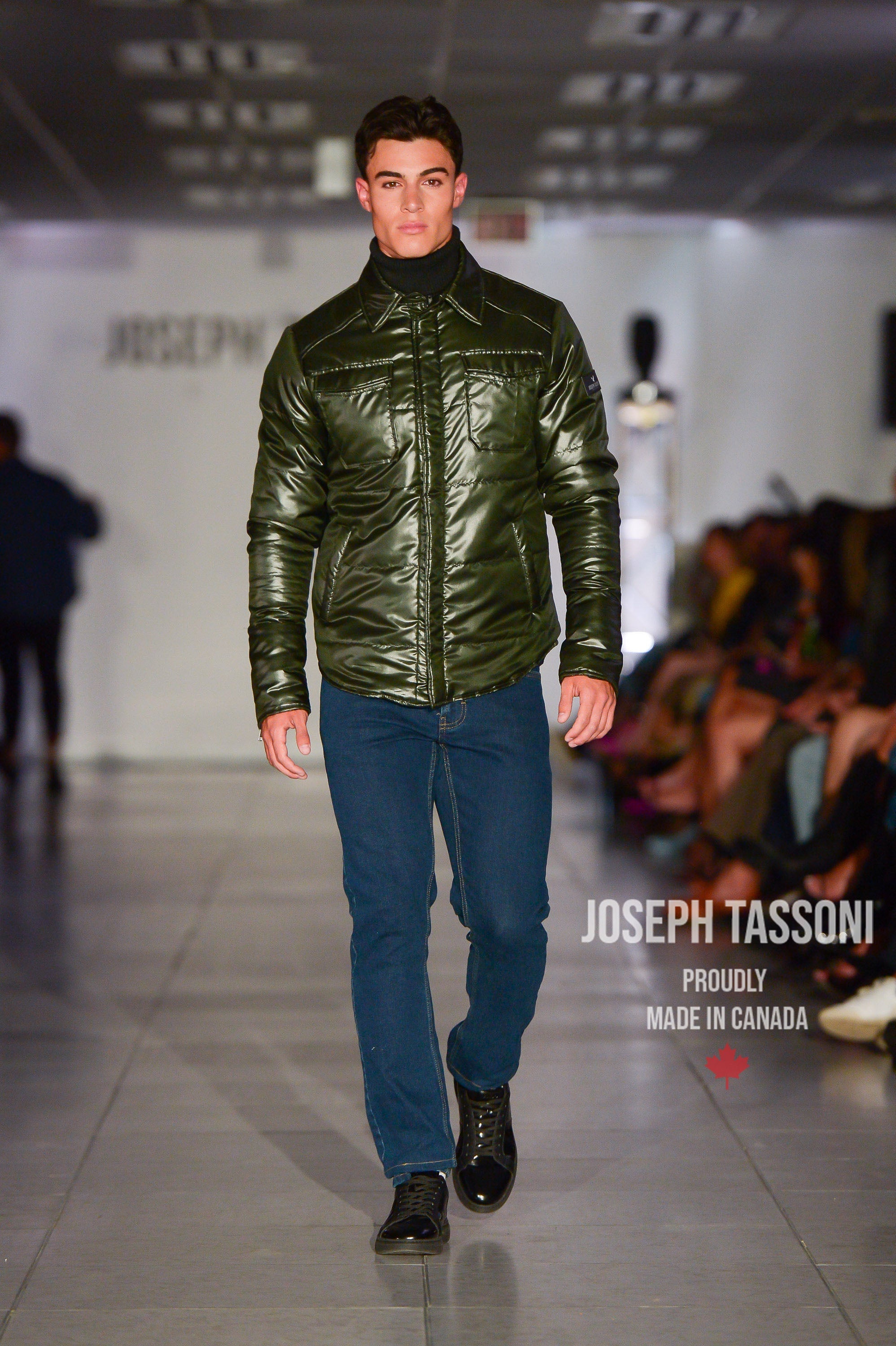 Joseph Tassoni Quilted Men’s Classic Nylon Shirt Jacket