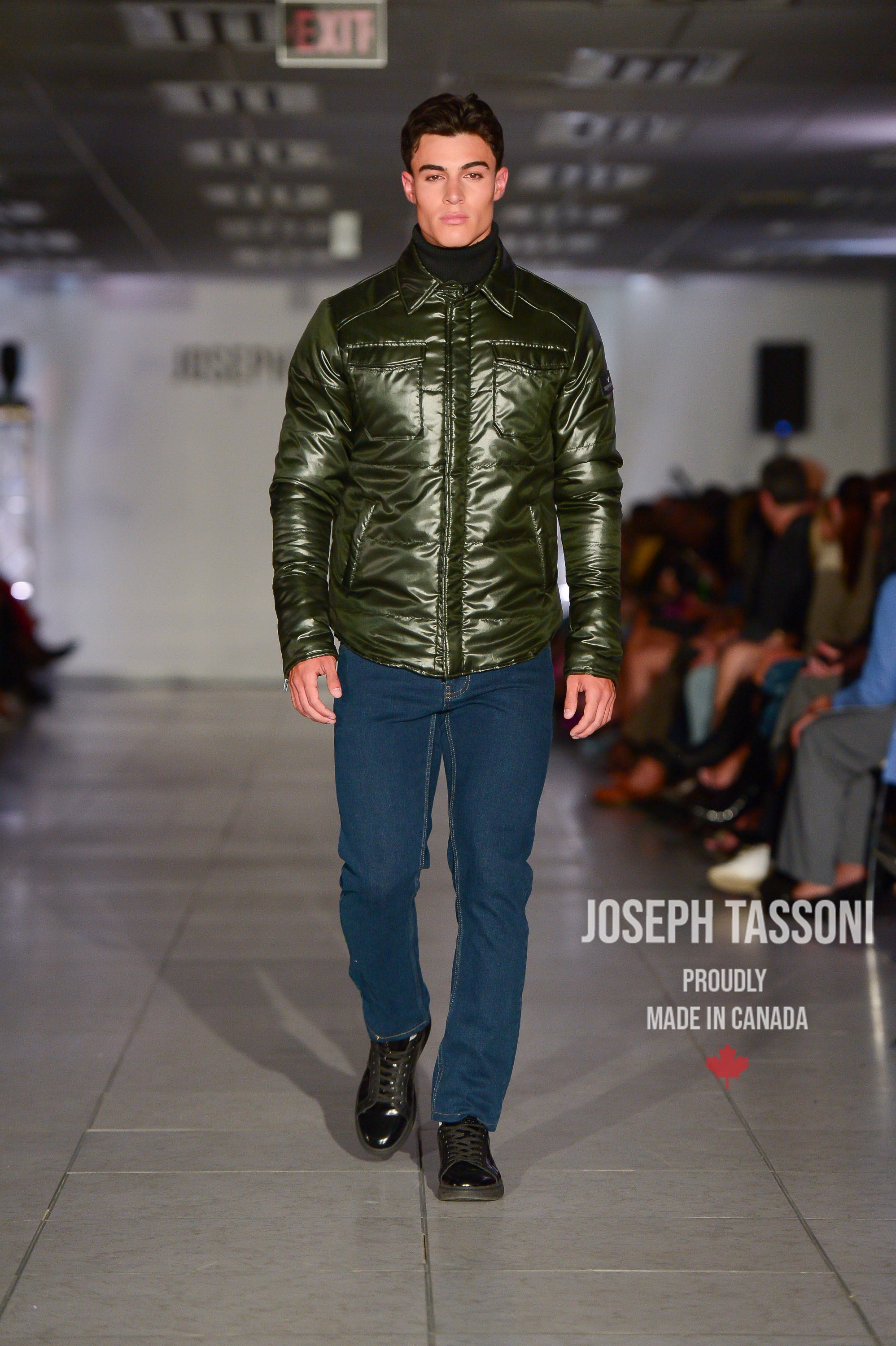 Joseph Tassoni Quilted Men’s Classic Nylon Shirt Jacket