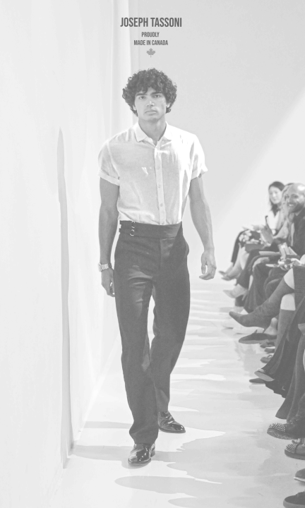 The Joseph Tassoni Men’s Adjustable Strap Waistband Pants paired with a Short-Sleeve Linen Shirt