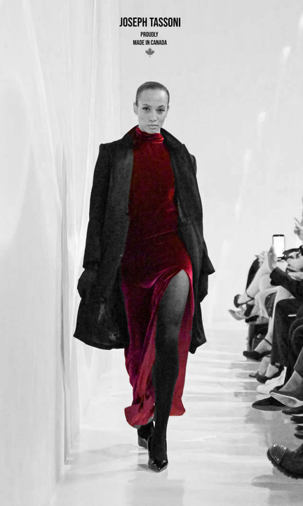 Joseph Tassoni Opulent Full-Length Halter Silk Velvet Dress