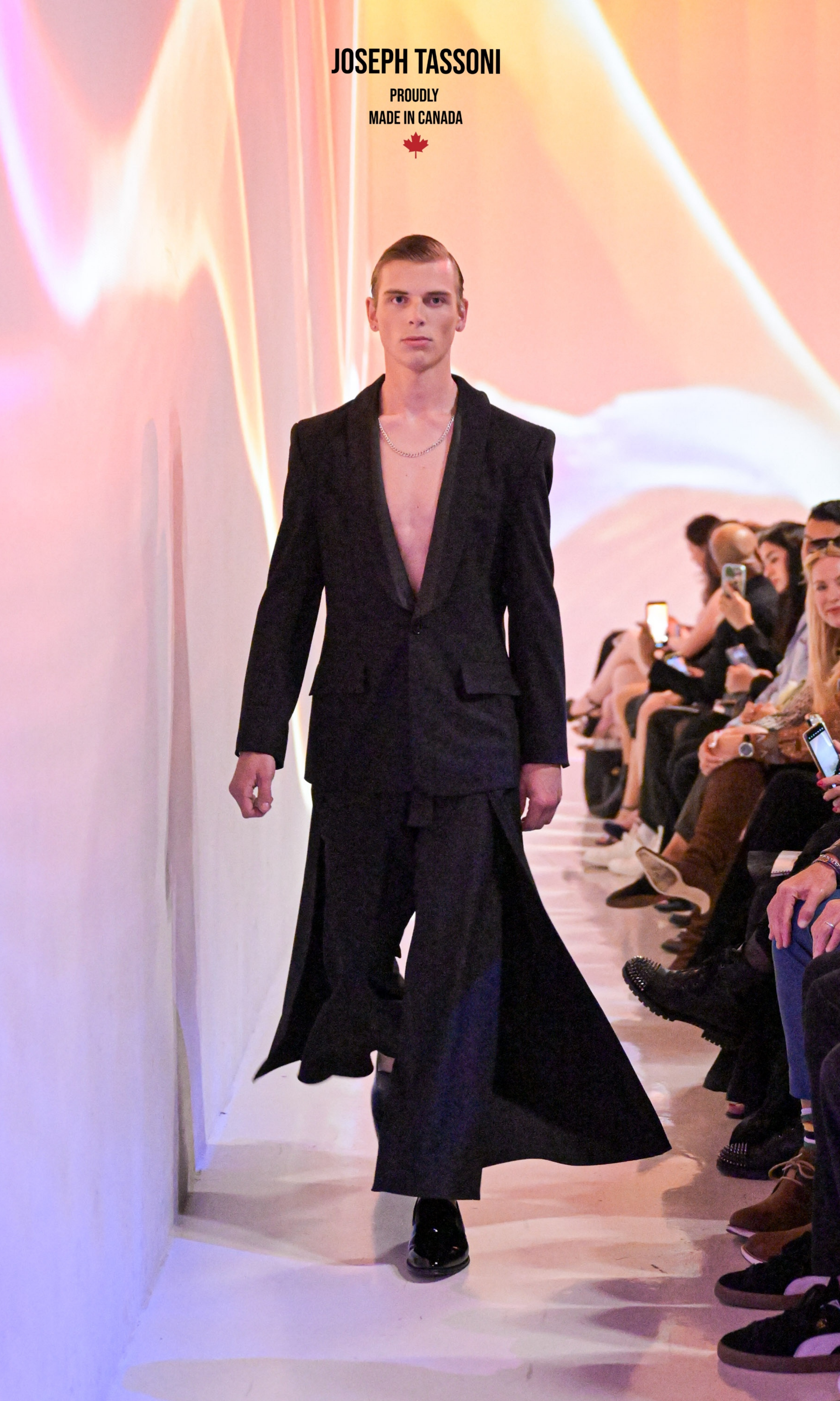 The Joseph Tassoni Shawl Collar Blazer paired with the Wrap Pant