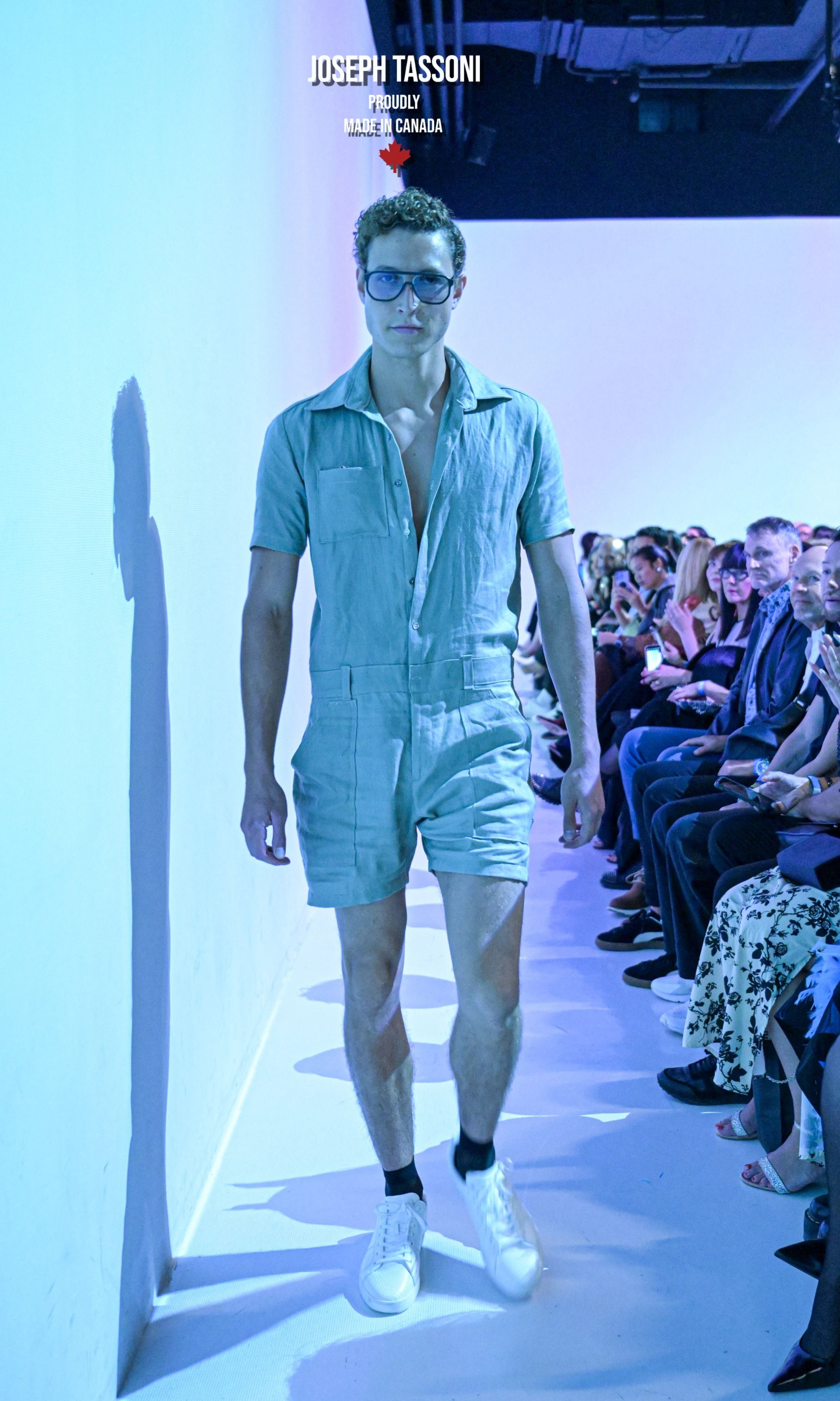 Joseph Tassoni Men’s Linen Romper with Mother-of-Pearl Buttons