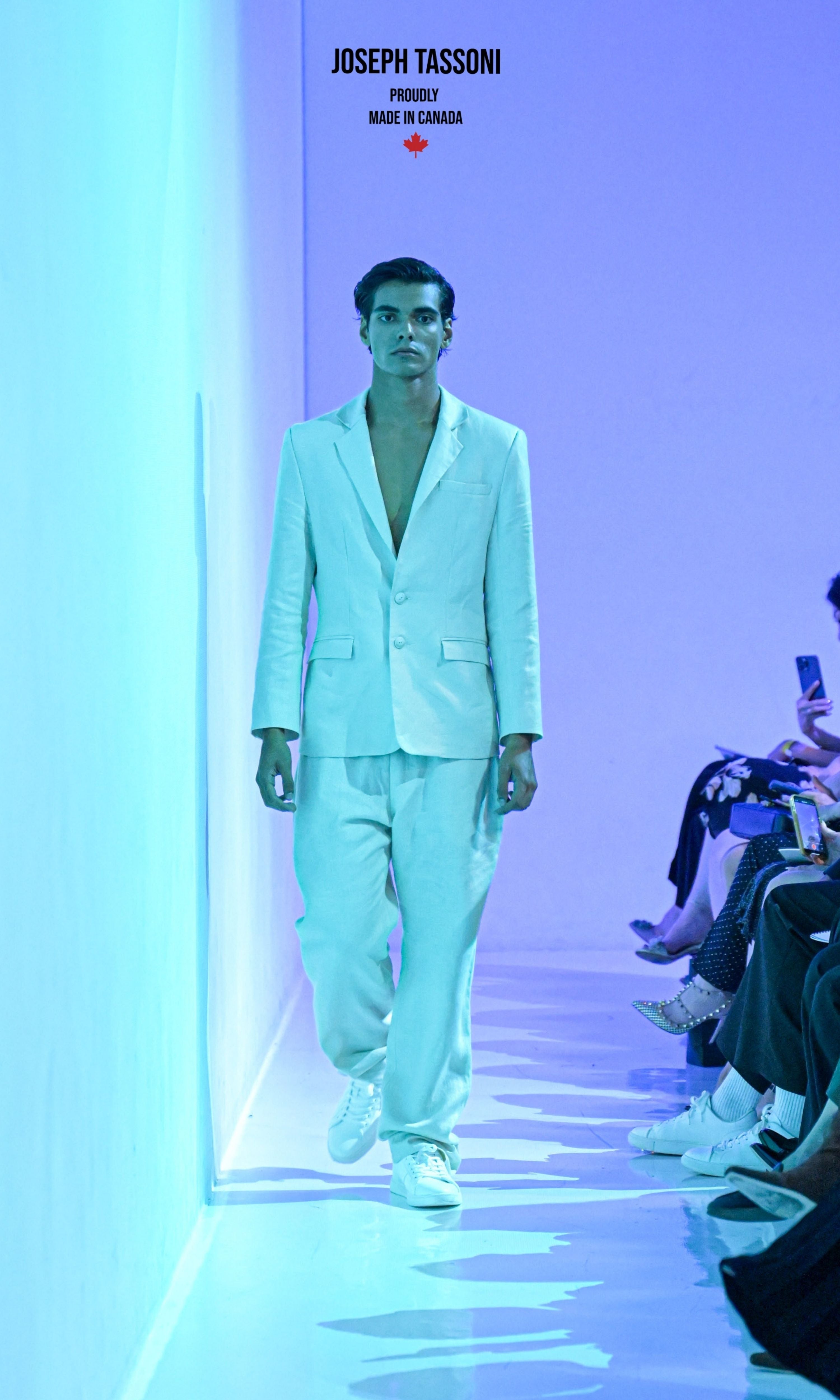 Joseph Tassoni Men’s Linen Single Classic Lapel Blazer & Elastic-Waist Linen Loose Pant