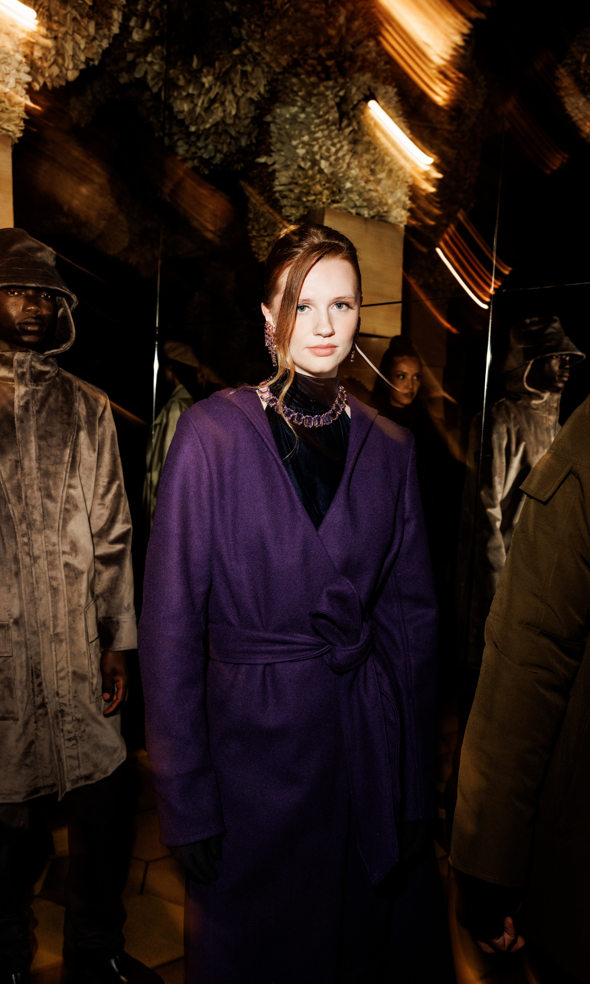 The Joseph Tassoni Ladies Hooded Wrap Coat