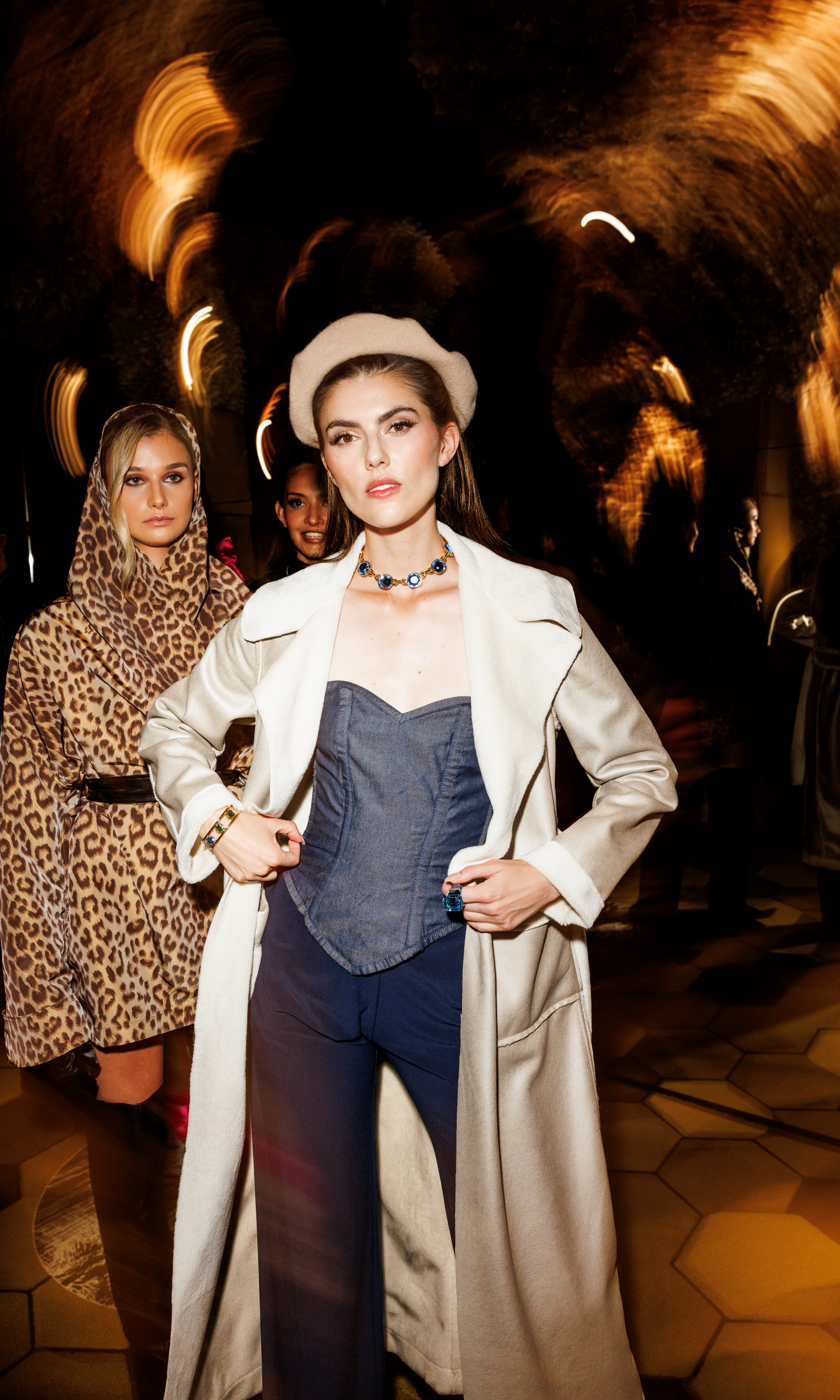 The Joseph Tassoni Ladies Velour-Finish Reversible Wrap Coat