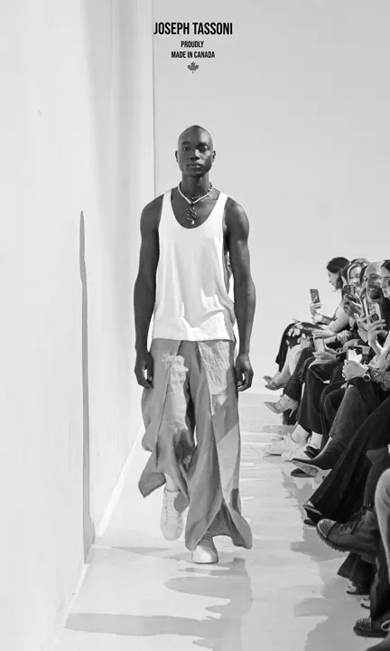 Joseph Tassoni Men’s Bamboo Tank Top & Elastic-Waist Wrap Pant (Genderless)