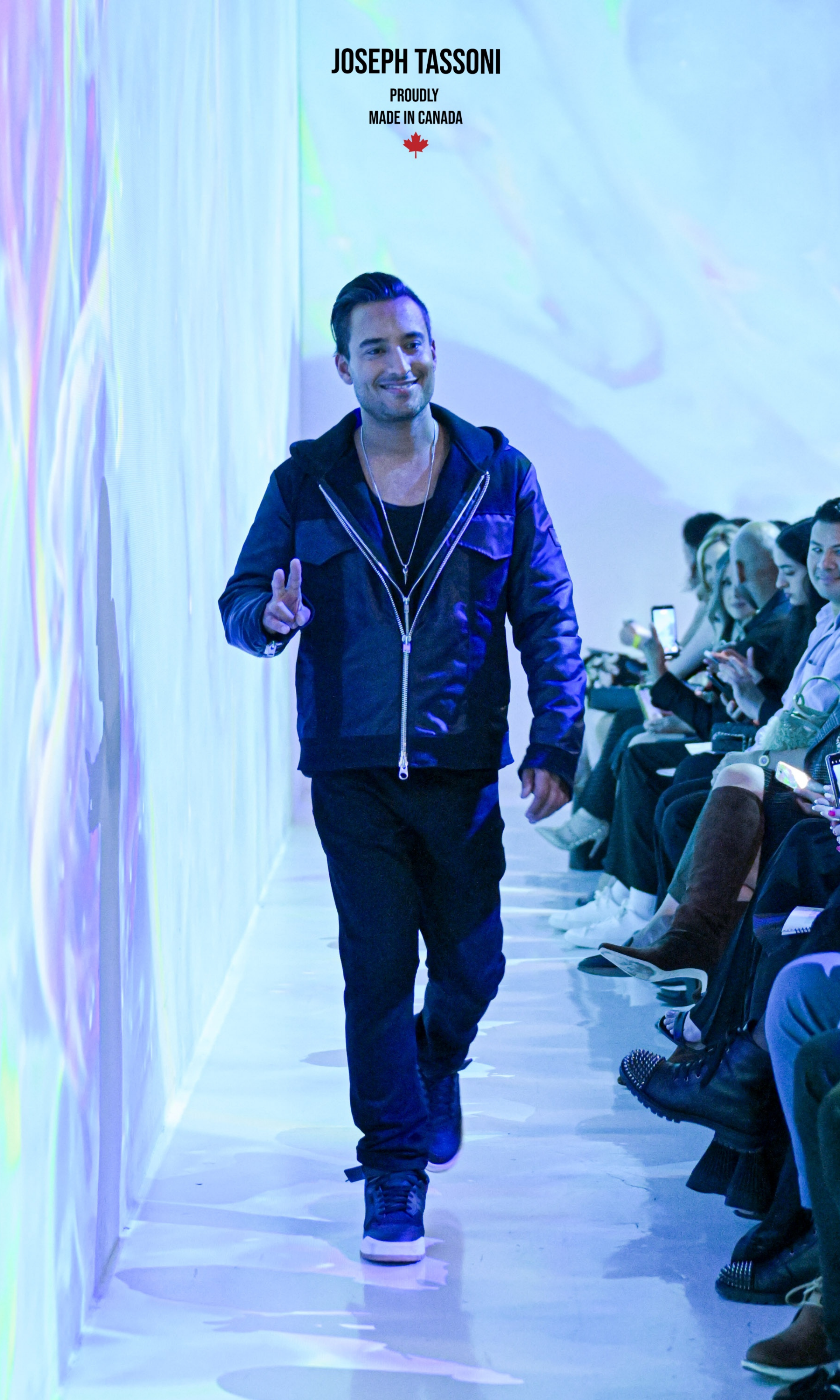 The Joseph Tassoni Men’s Nylon & Denim Urban Jacket