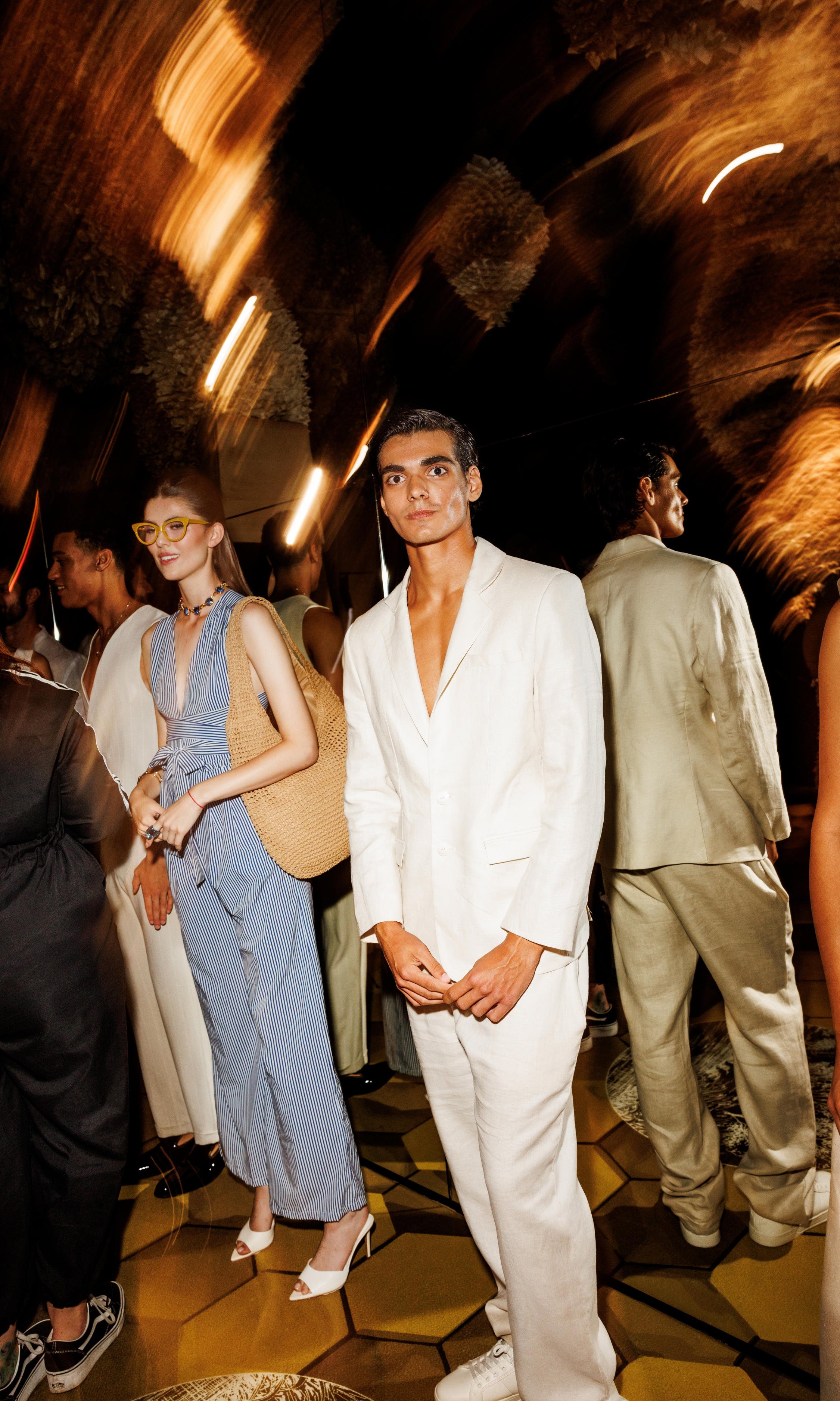 Joseph Tassoni Men’s Linen Single Classic Lapel Blazer & Elastic-Waist Linen Loose Pant