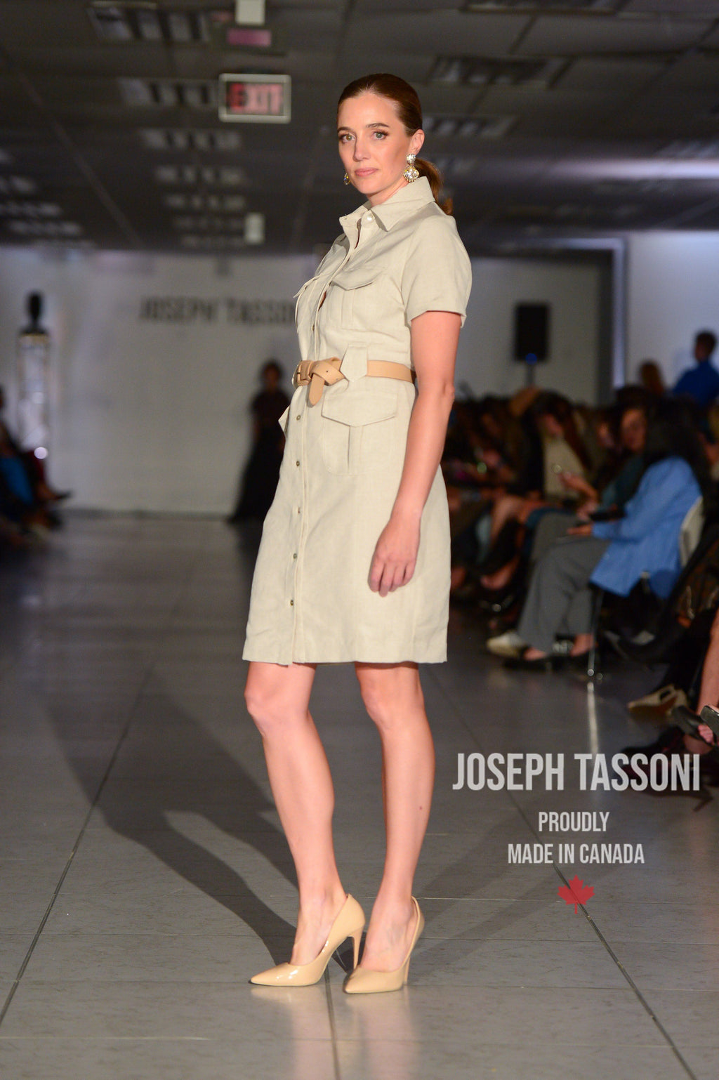 Joseph Tassoni Safari Button-Down Dress