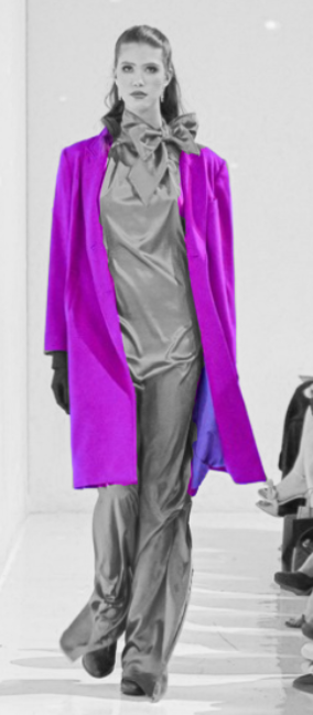 Joseph Tassoni Ladies Double-Breasted 3/4 Length Coat