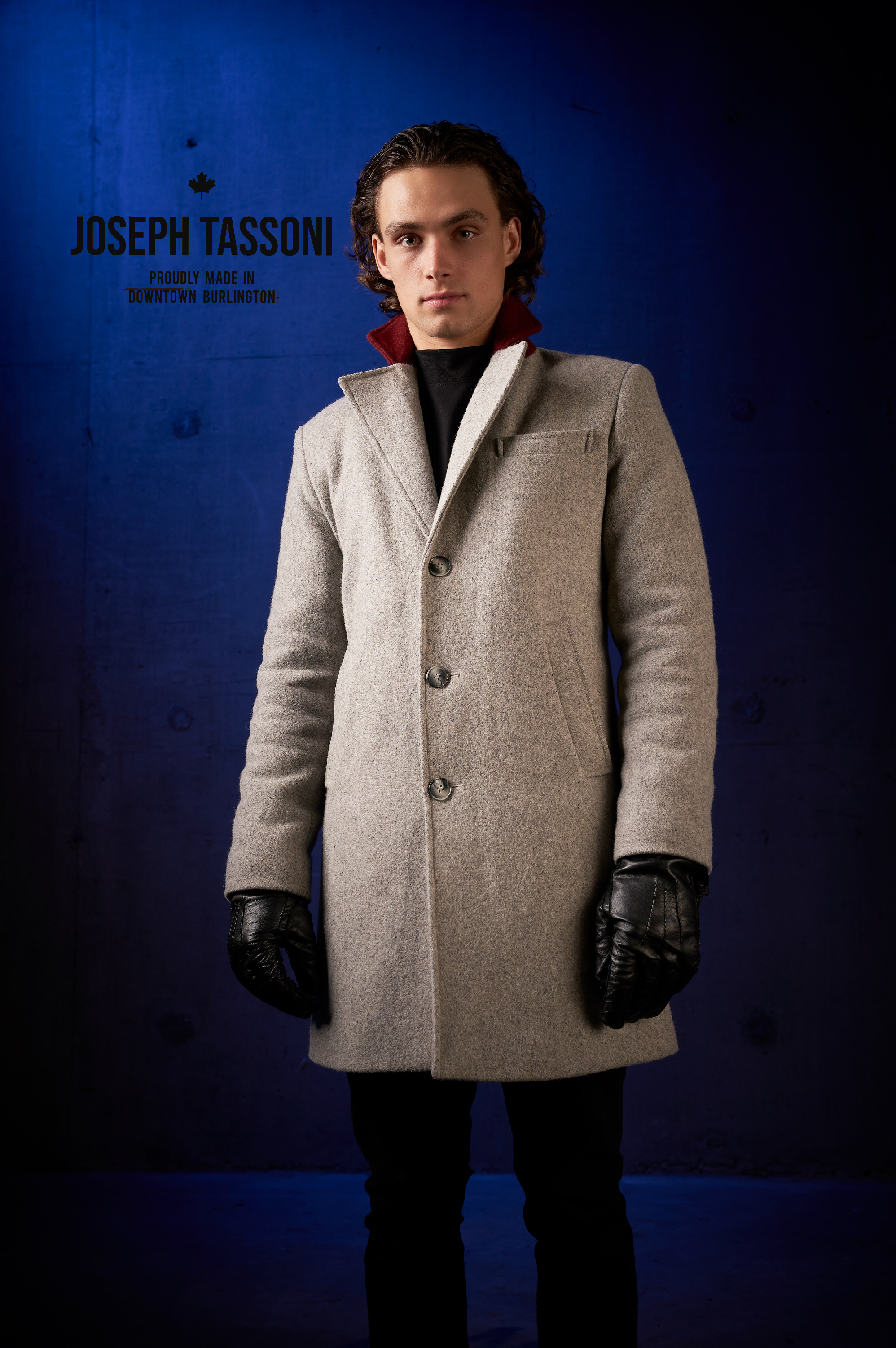 Mens slim topcoat best sale
