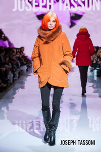 Fingertip Tulip Parka w Dyed to Match Fur